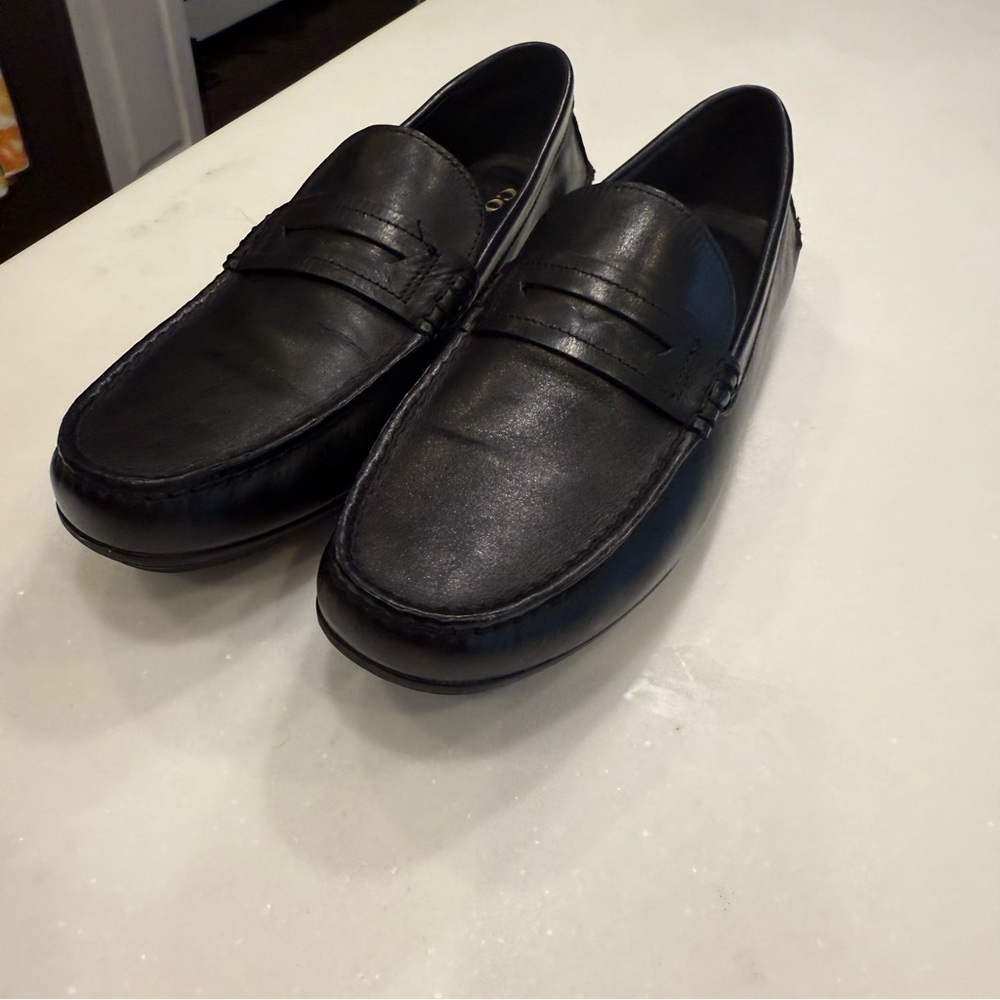 Coach Men’s Leather Driving Loafers Black Leather Sz 12D NEW - Picture 9 of 11